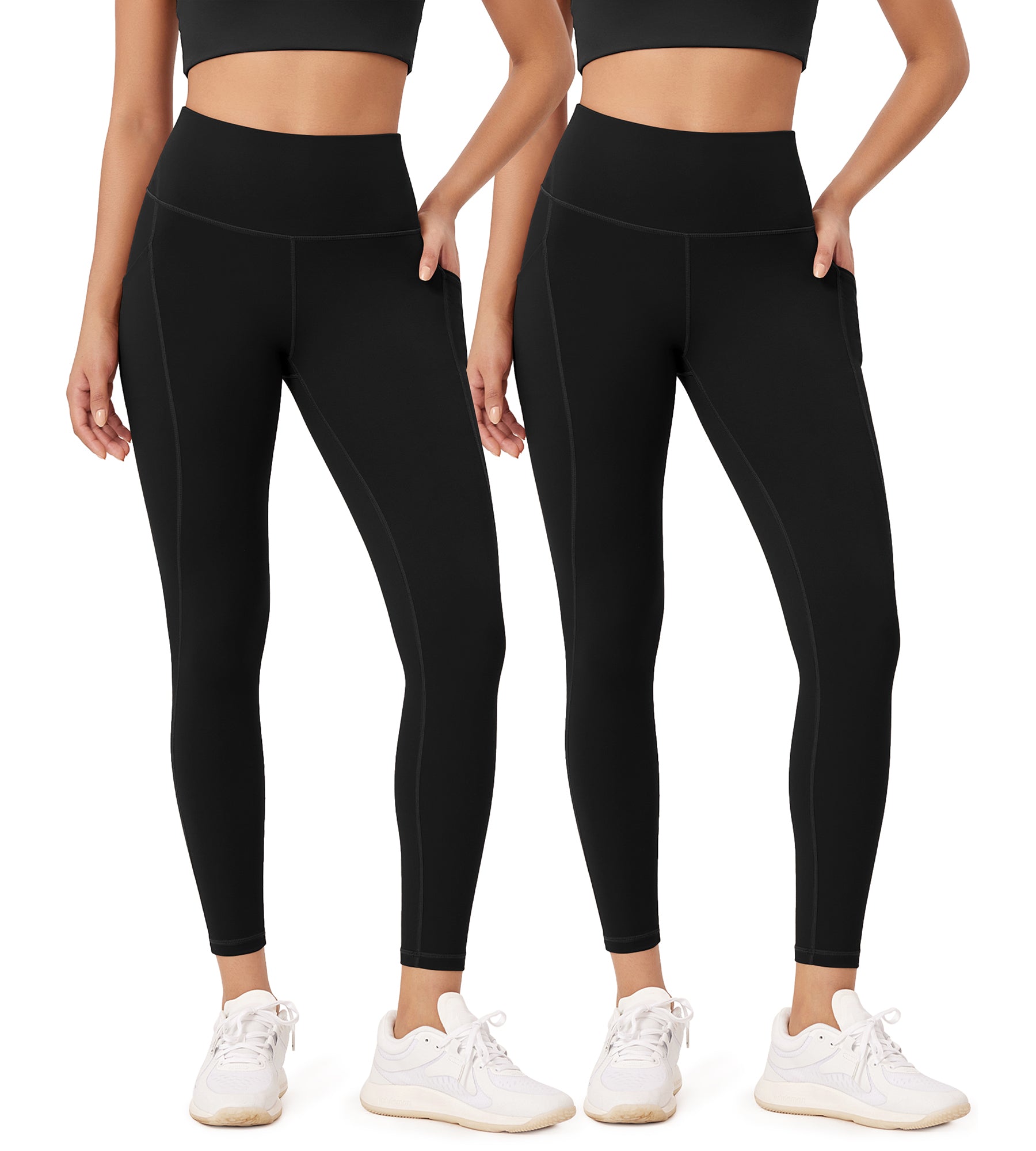 2-Pack 25” High Waist Workout Leggings with Pockets - ododos