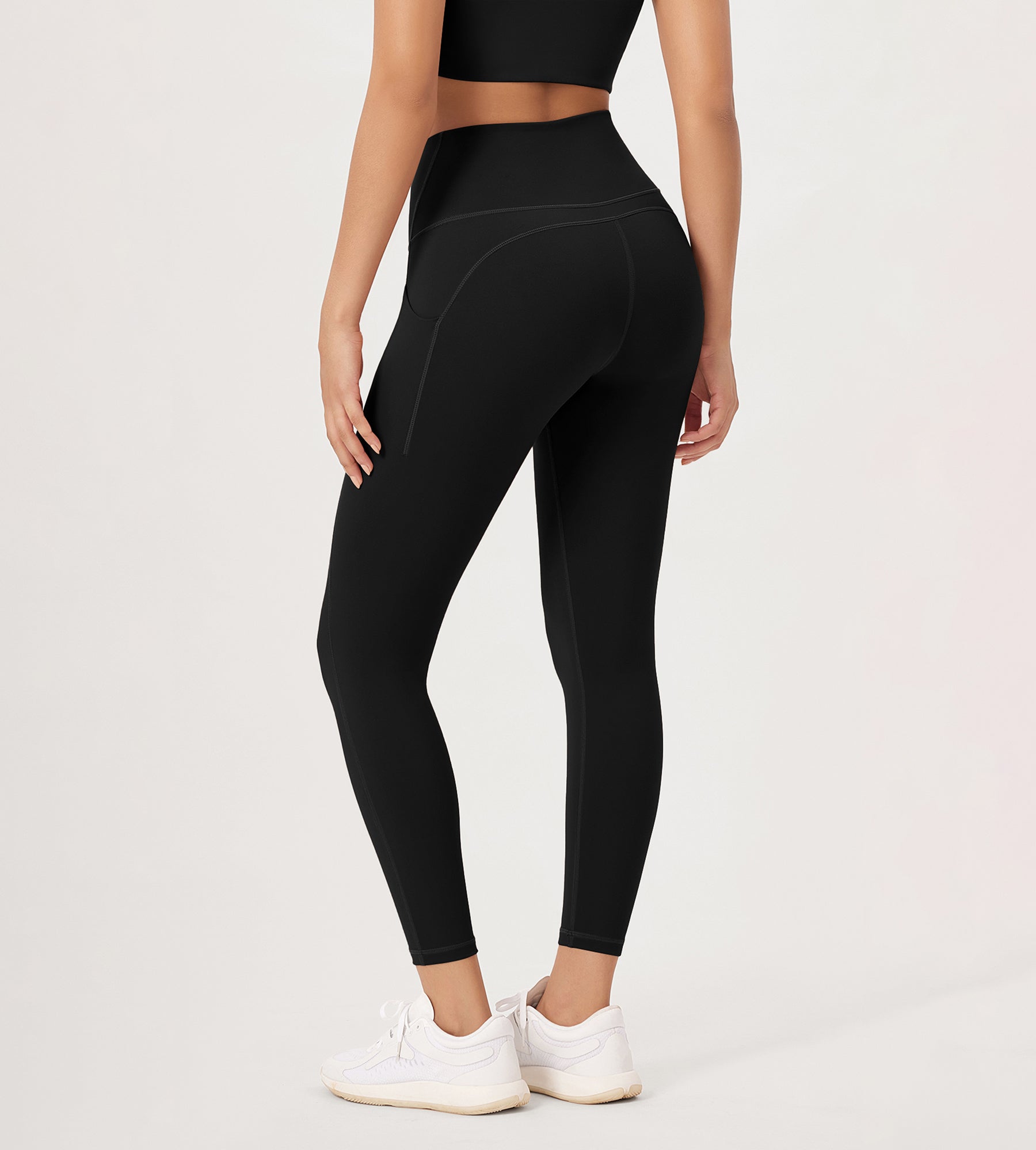 2-Pack 25â€?High Waist Workout Leggings with Pockets - ododos