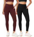 2-Pack 25” High Waist Workout Leggings with Pockets - ododos