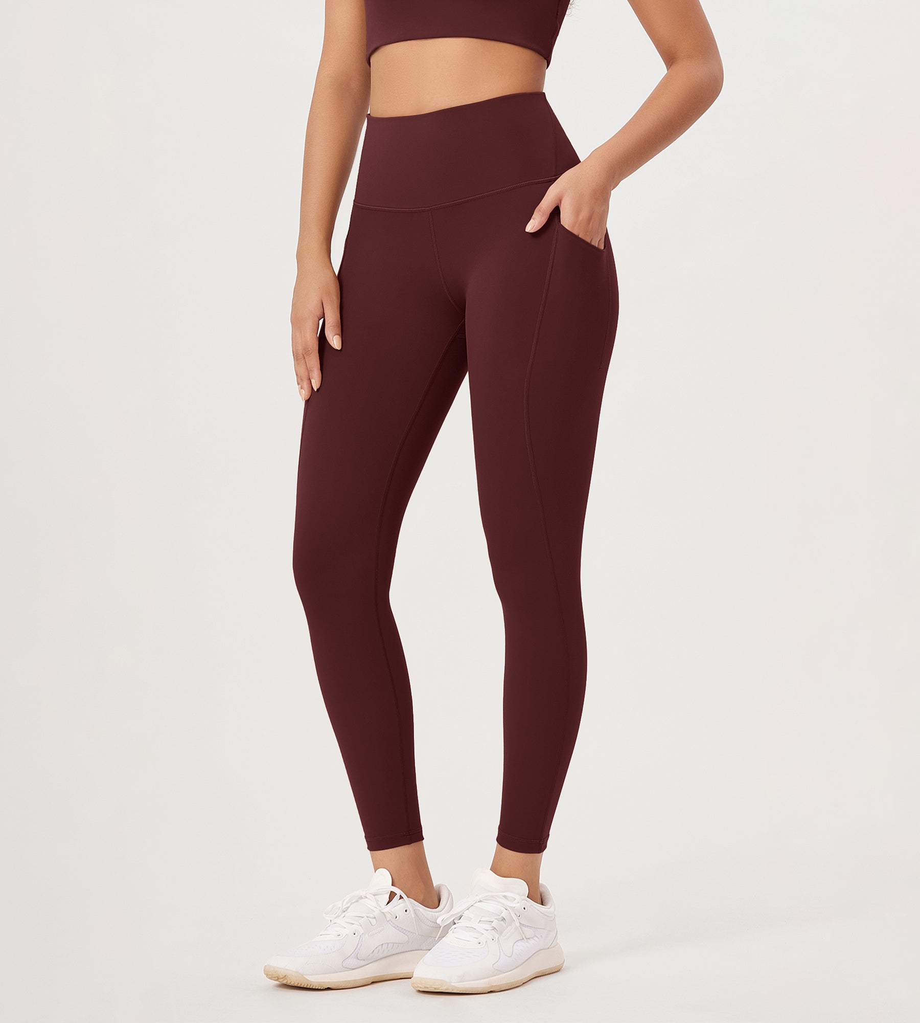 2-Pack 25â€?High Waist Workout Leggings with Pockets - ododos
