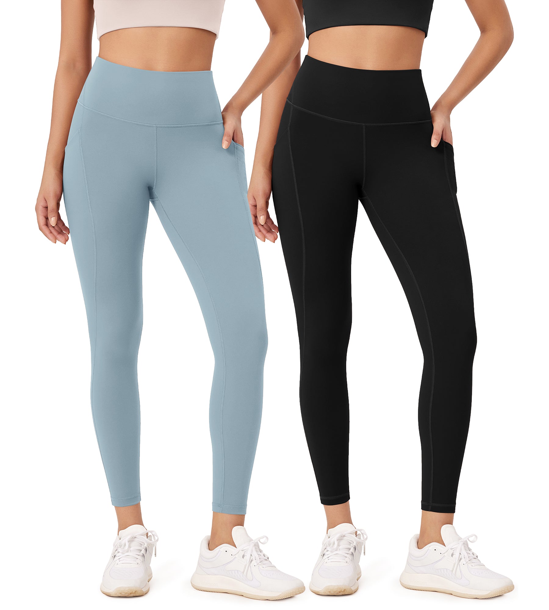 2-Pack 25” High Waist Workout Leggings with Pockets - ododos