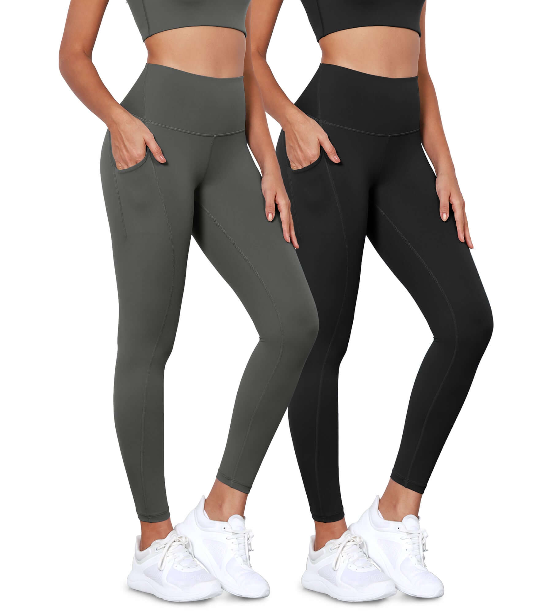 2 Pack 7 8 High Waist Workout Leggings with Pockets