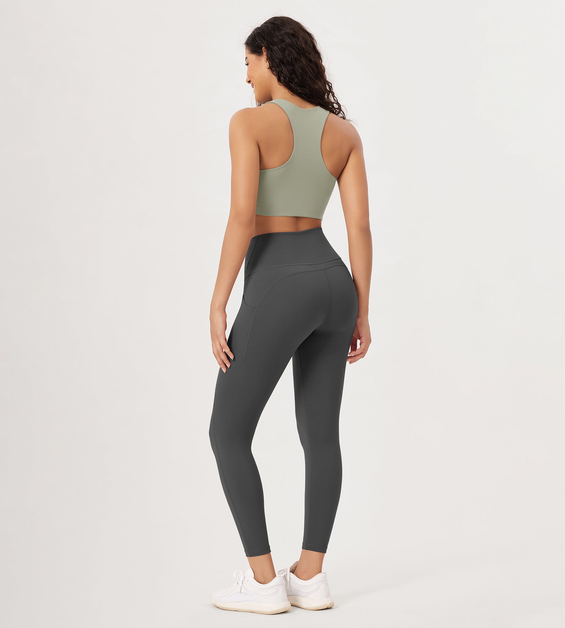 2-Pack 25â€?High Waist Workout Leggings with Pockets - ododos