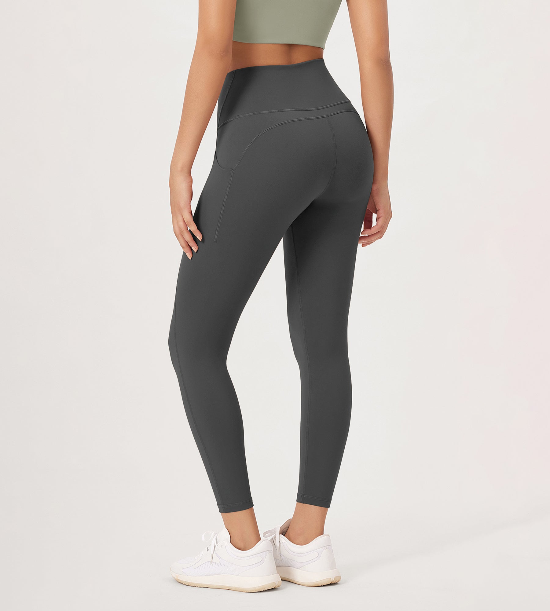 2-Pack 25â€?High Waist Workout Leggings with Pockets - ododos