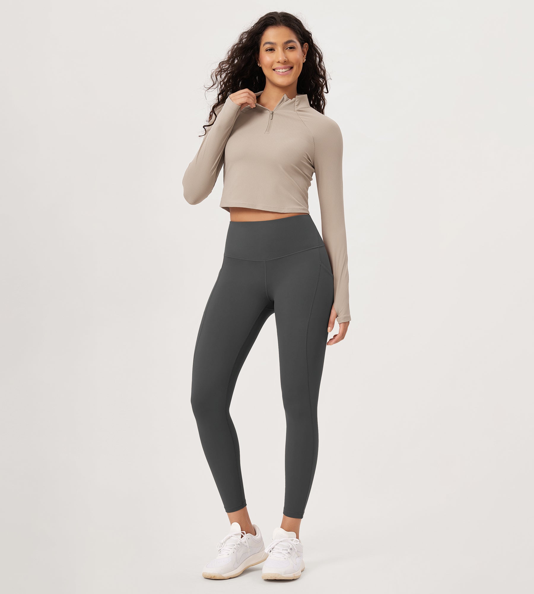 2-Pack 25â€?High Waist Workout Leggings with Pockets - ododos