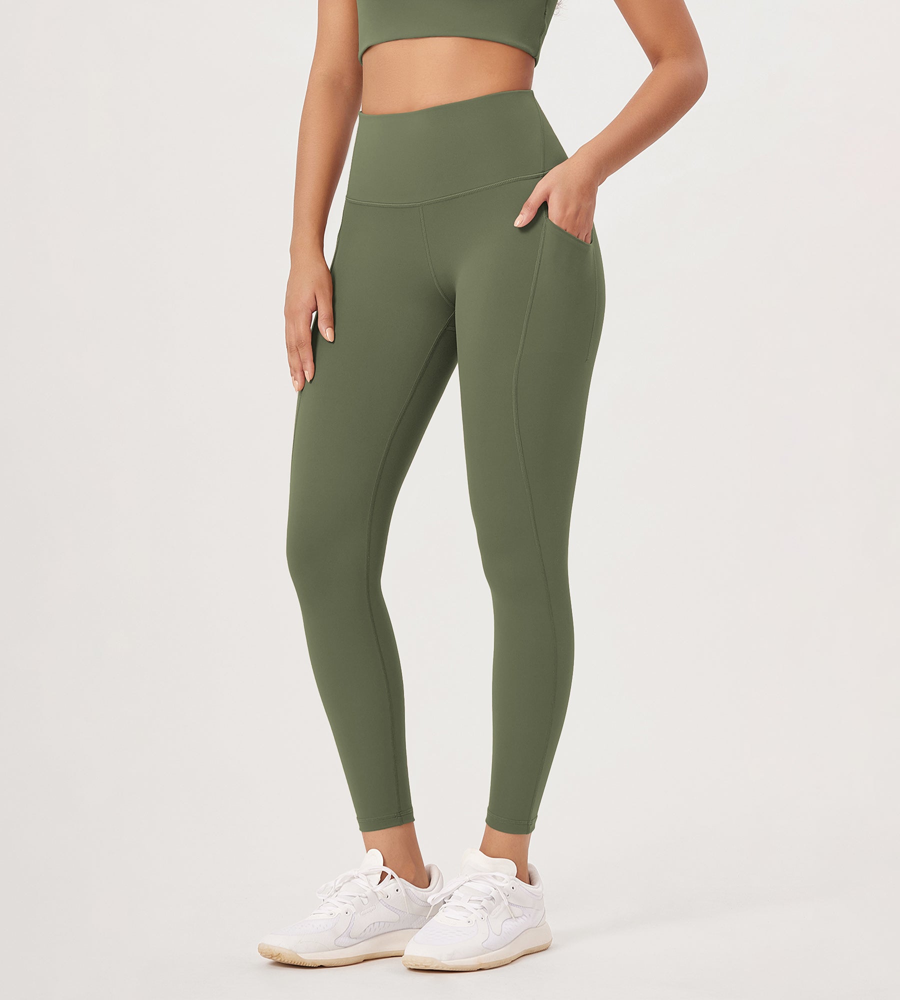 2-Pack 25â€?High Waist Workout Leggings with Pockets - ododos