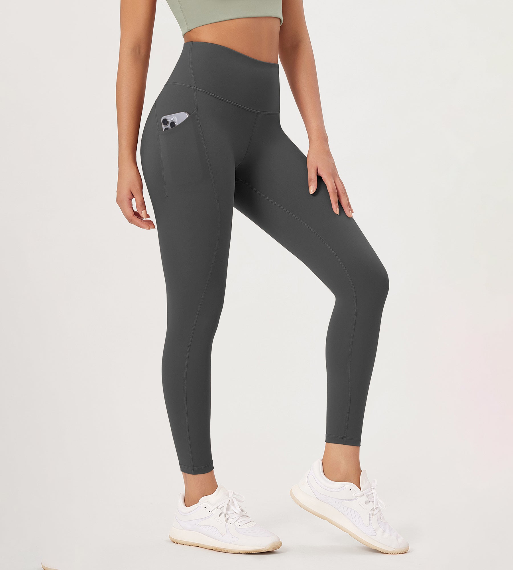 25â€?High Waist Workout Leggings with Pockets - ododos