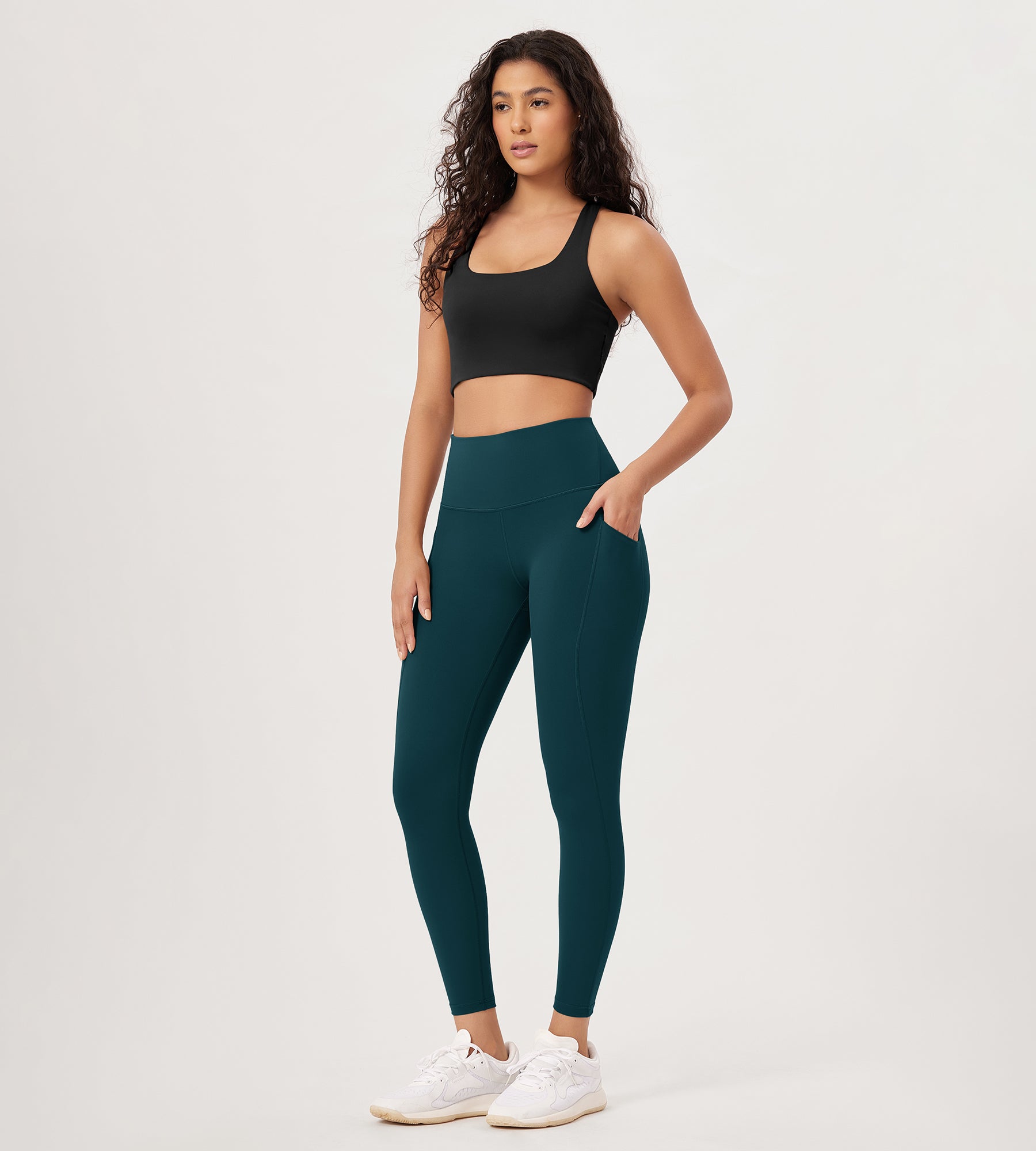 25â€?High Waist Workout Leggings with Pockets - ododos