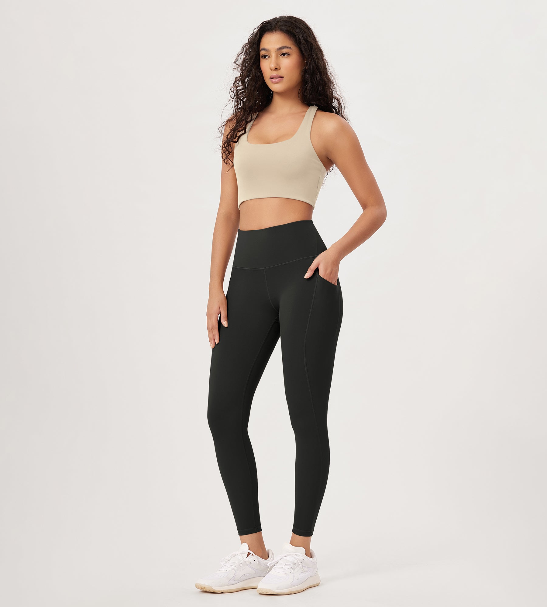25â€?High Waist Workout Leggings with Pockets - ododos