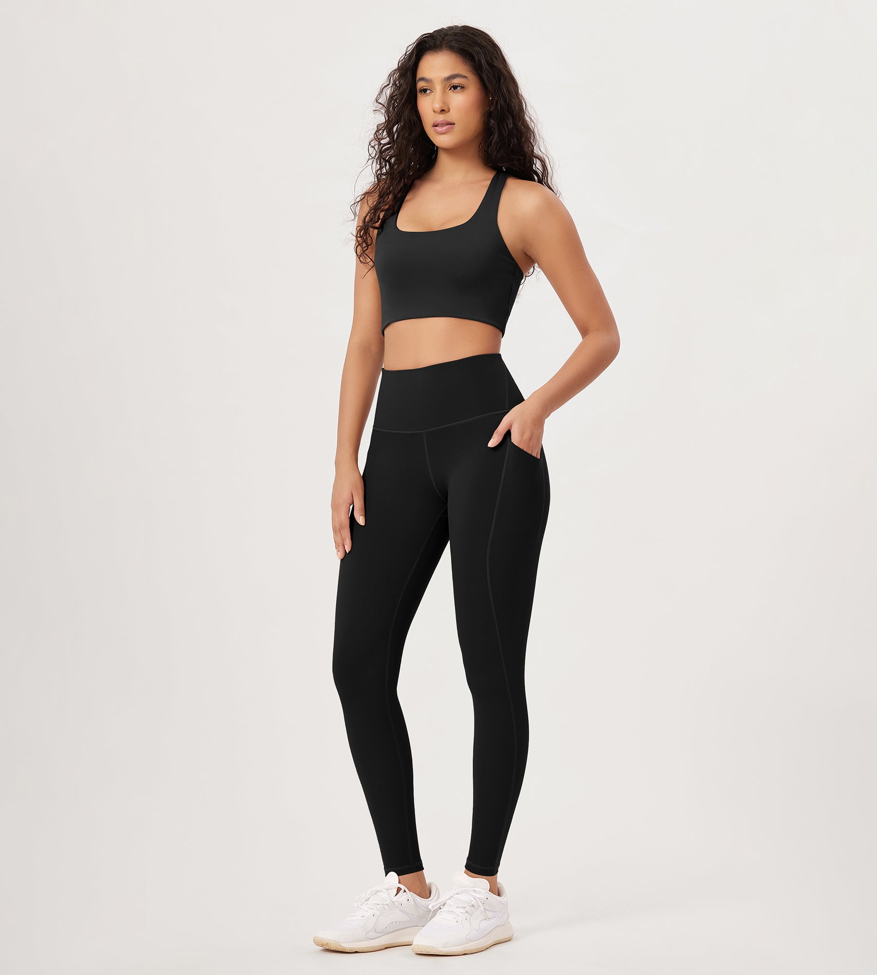 28â€?High Waist Workout Leggings with Pockets - ododos
