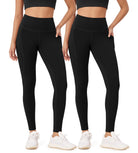 2-Pack 28" High Waist Workout Leggings with Pockets - ododos