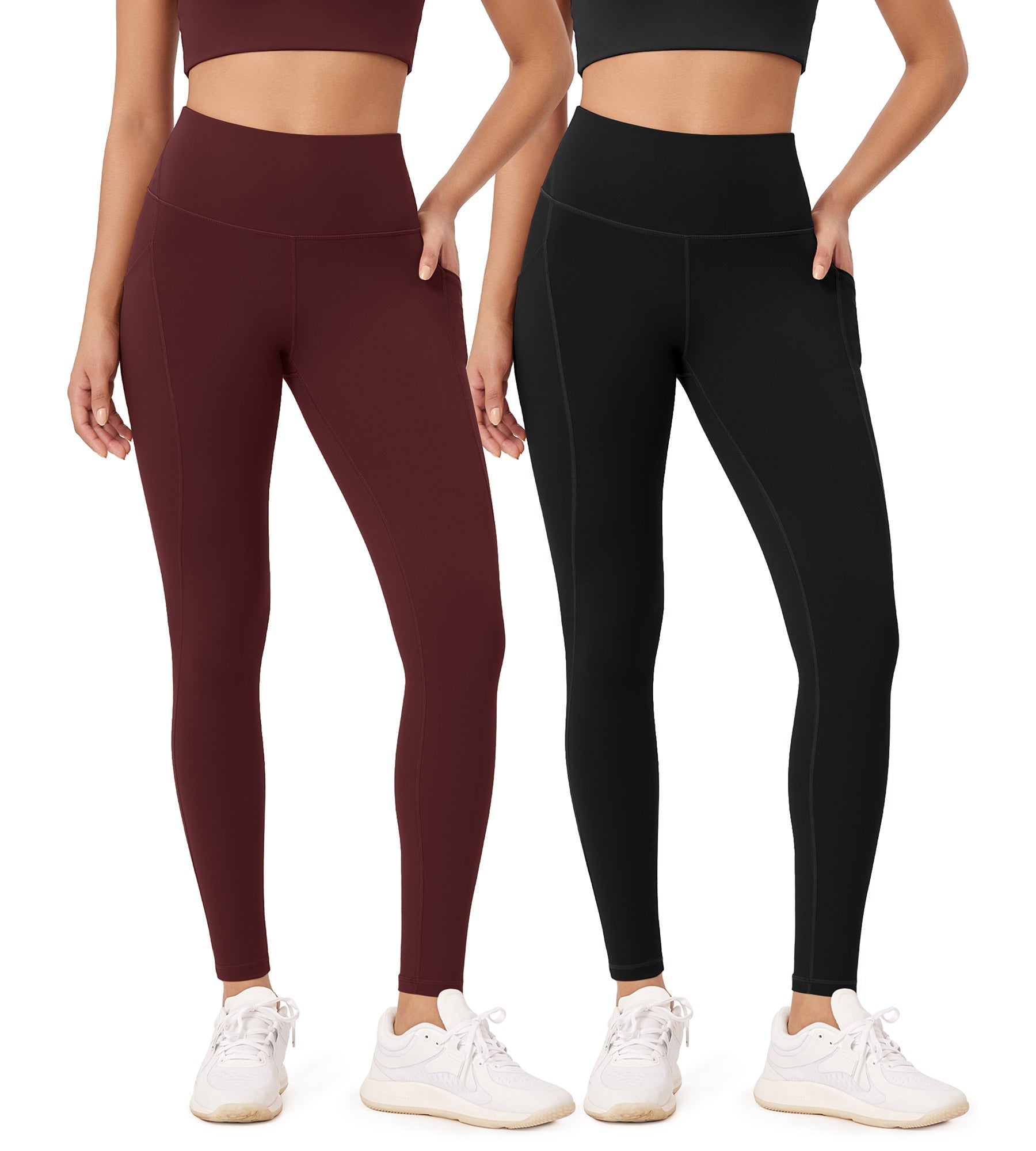 2-Pack 28 High Waist Workout Leggings with Pockets - ododos