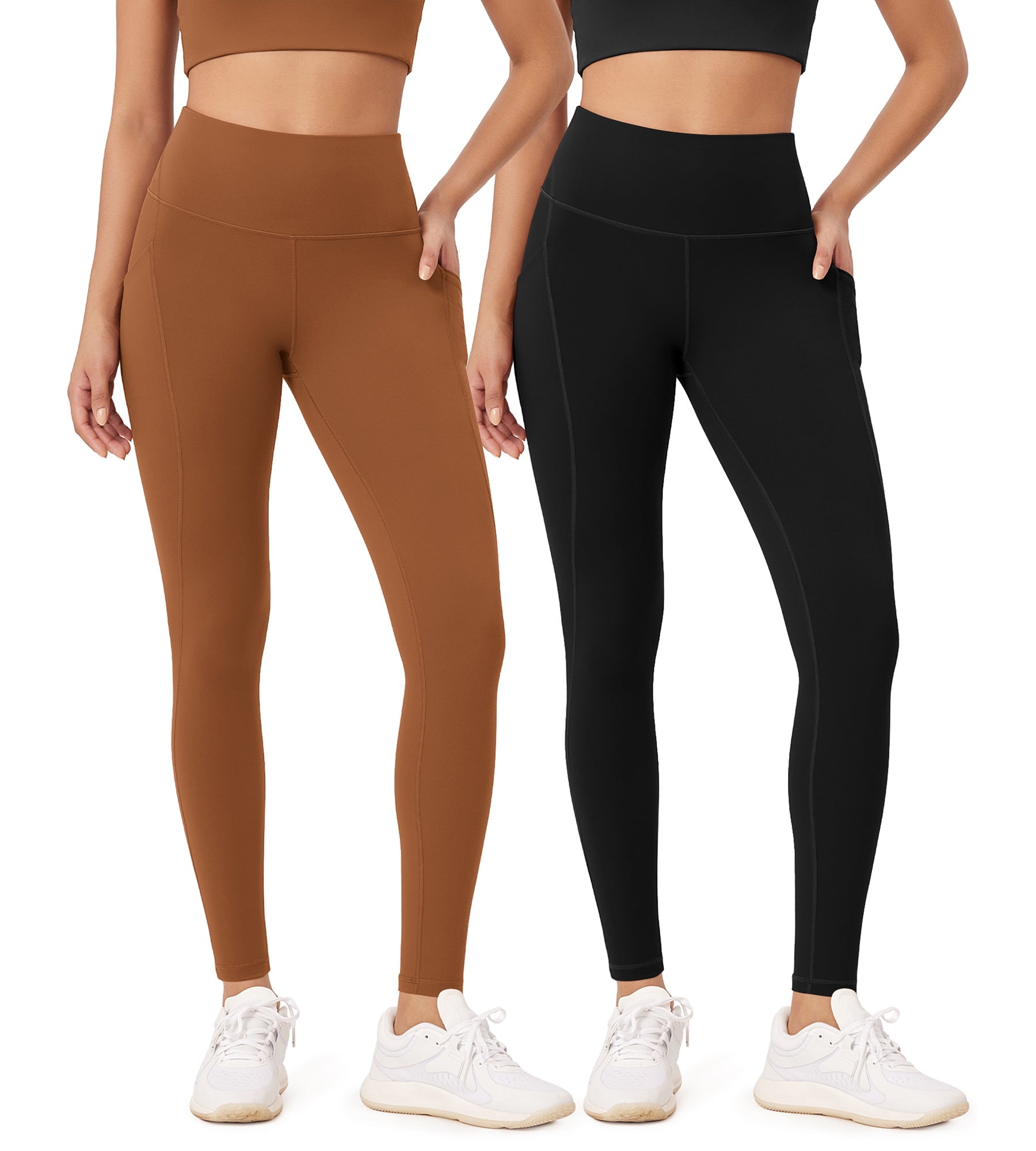 2-Pack 28 High Waist Workout Leggings with Pockets - ododos