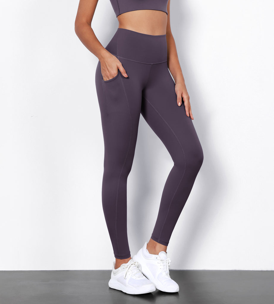 Buy ODODOS Women's Mid Waisted Yoga Capris, 19 Inseam Workout Running  Compression Tights Athletic Capris Leggings with Inner  Pocket,DeepPurple,X-Large Online at Lowest Price Ever in India