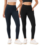 2-Pack 28" High Waist Workout Leggings with Pockets - ododos