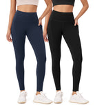 2-Pack 28" High Waist Workout Leggings with Pockets - ododos