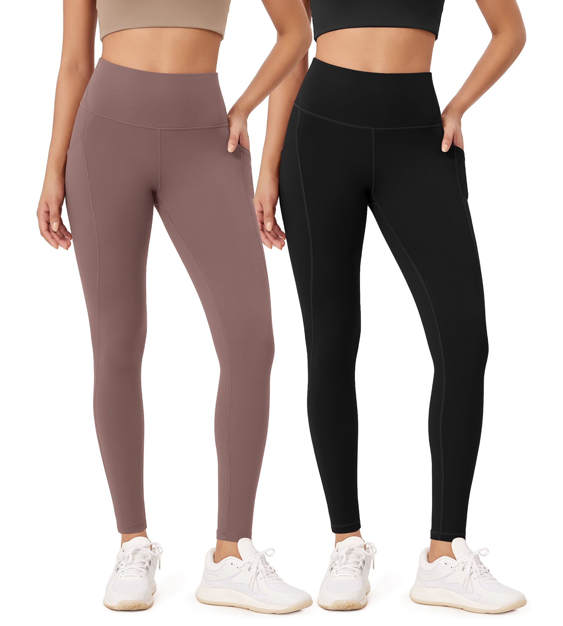 2-Pack 28 High Waist Workout Leggings with Pockets - ododos