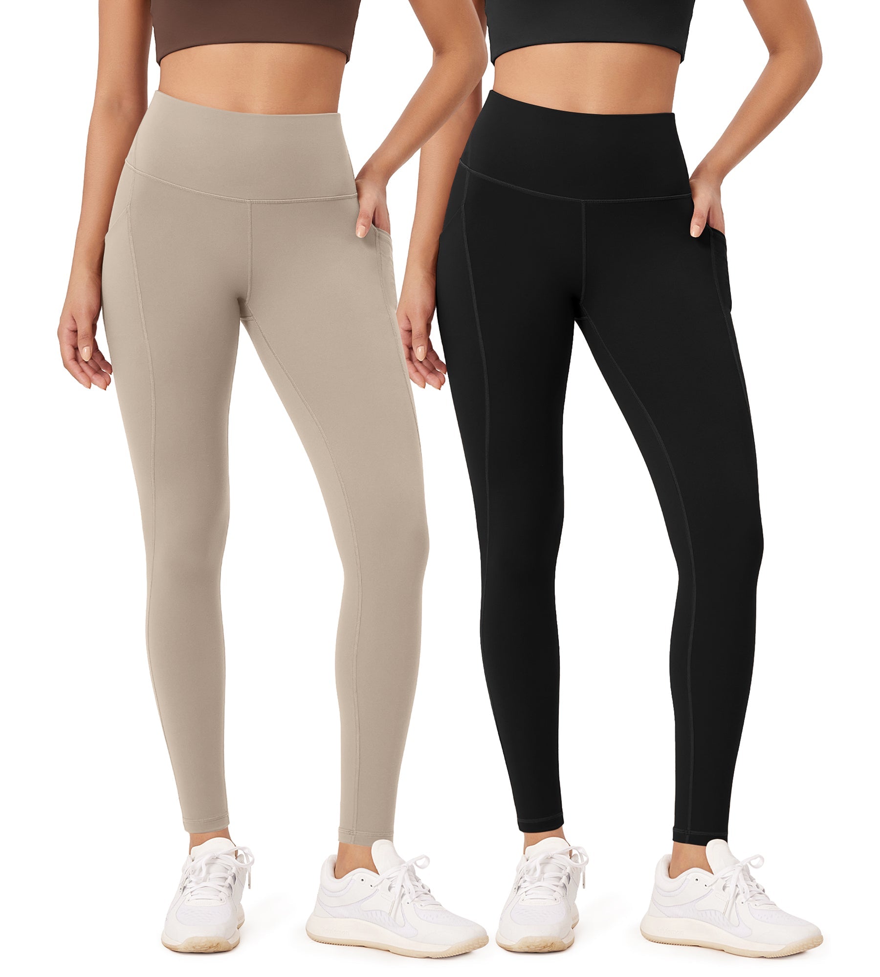 2-Pack 28 High Waist Workout Leggings with Pockets - ododos