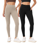 2-Pack 28" High Waist Workout Leggings with Pockets - ododos