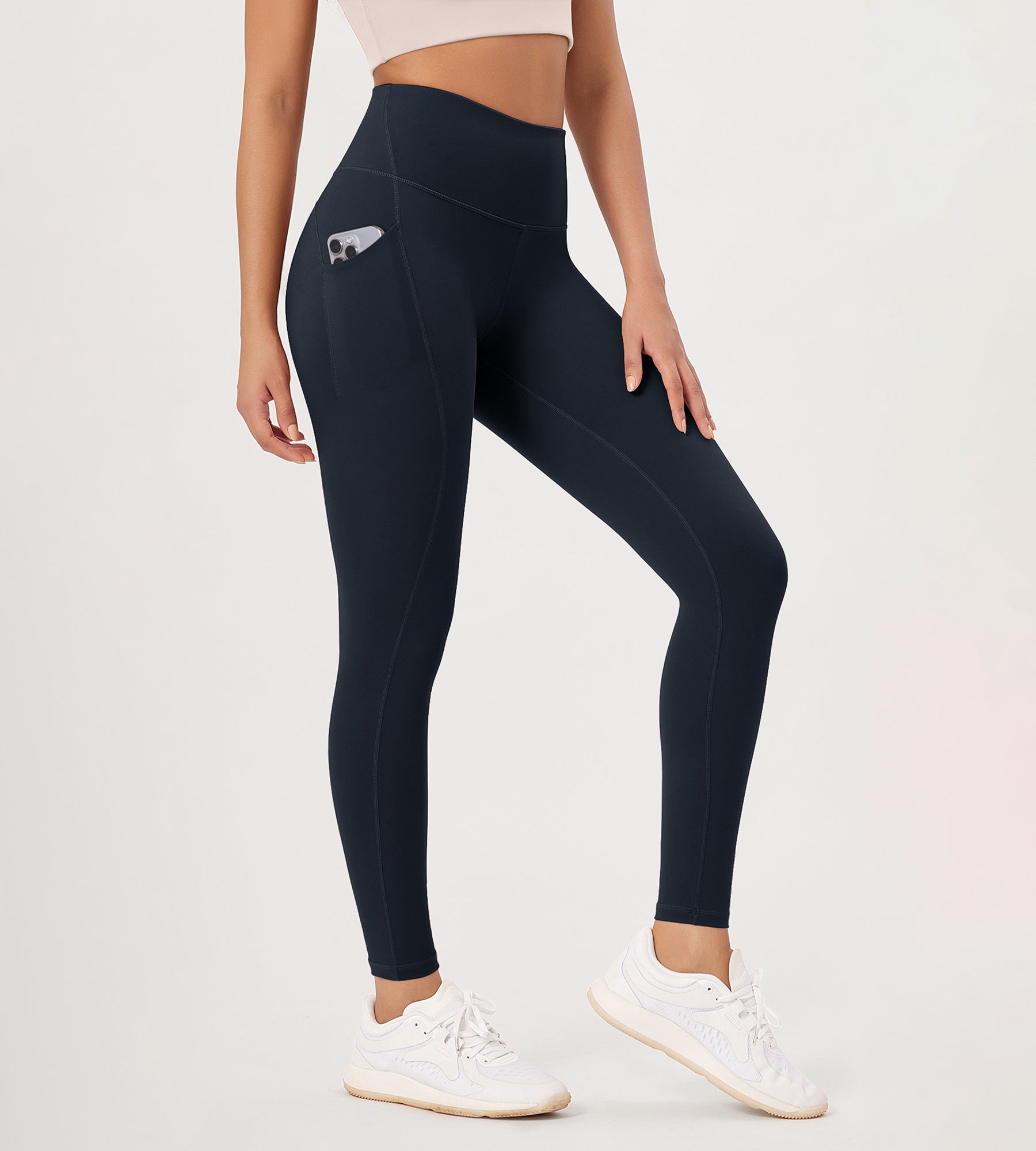28â€?High Waist Workout Leggings with Pockets - ododos