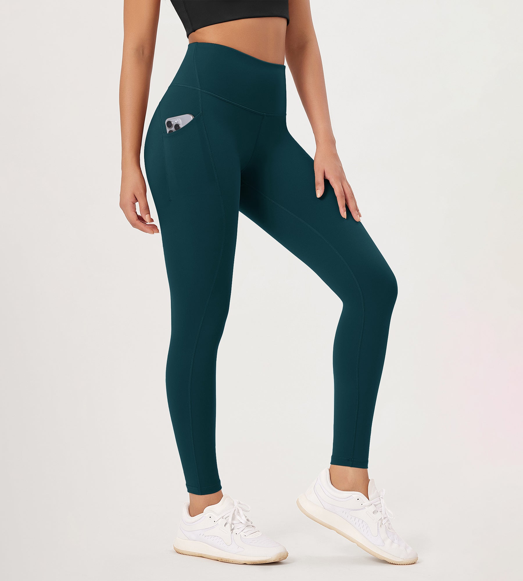 28â€?High Waist Workout Leggings with Pockets - ododos
