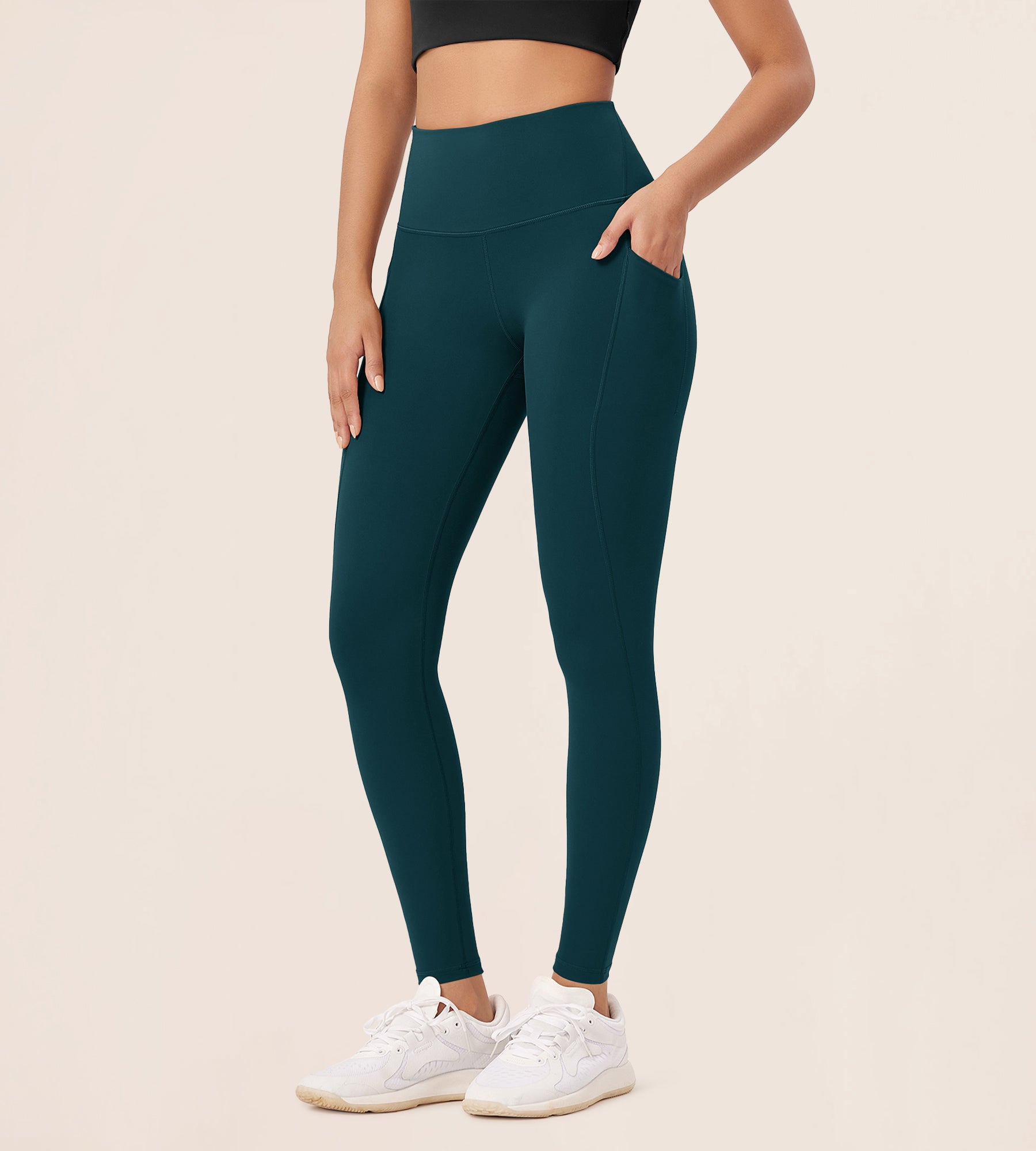 28â€?High Waist Workout Leggings with Pockets - ododos