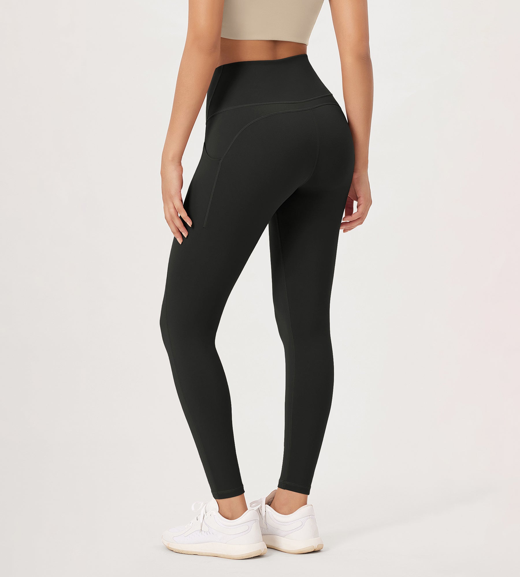 28â€?High Waist Workout Leggings with Pockets - ododos
