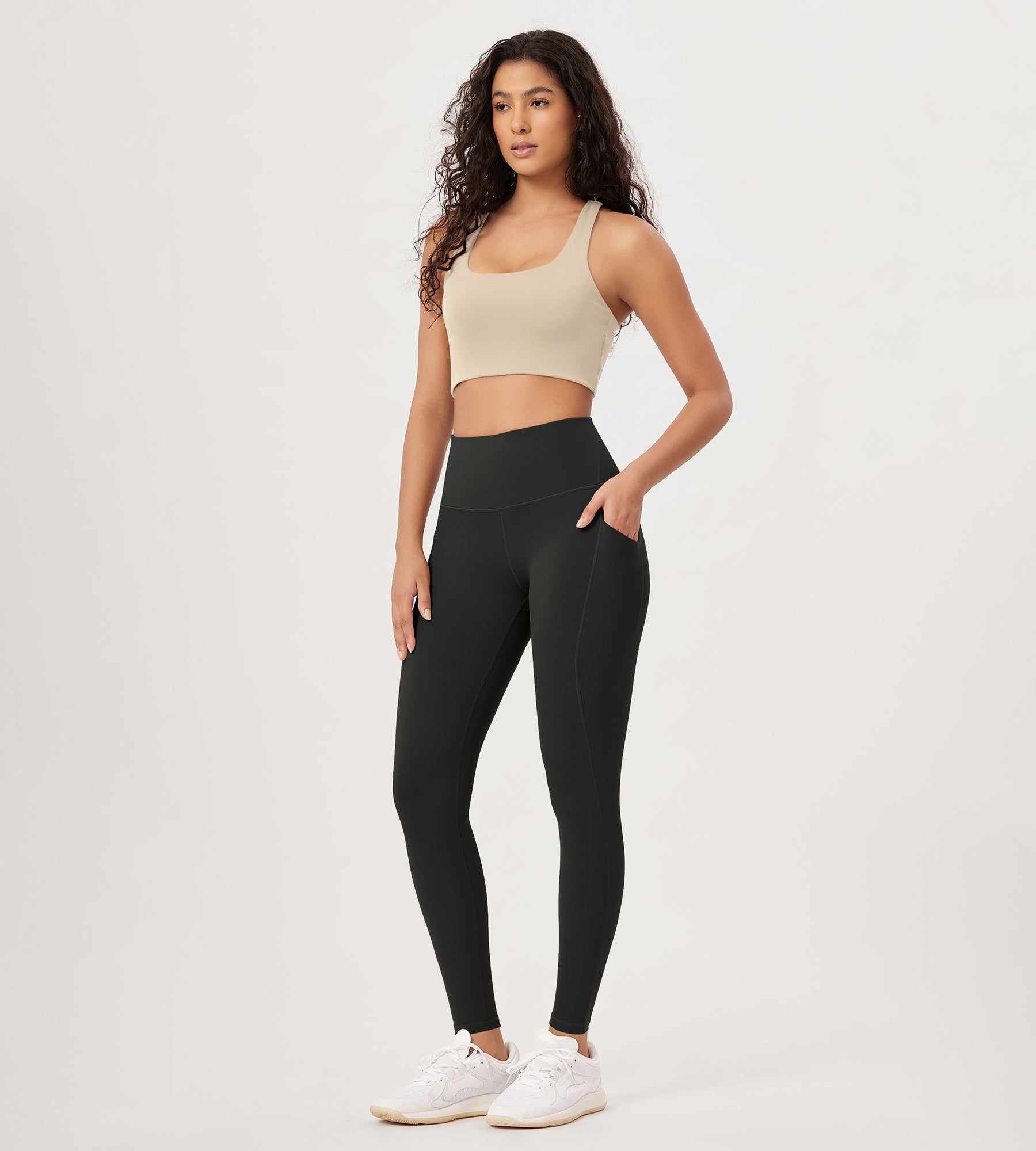 28â€?High Waist Workout Leggings with Pockets - ododos