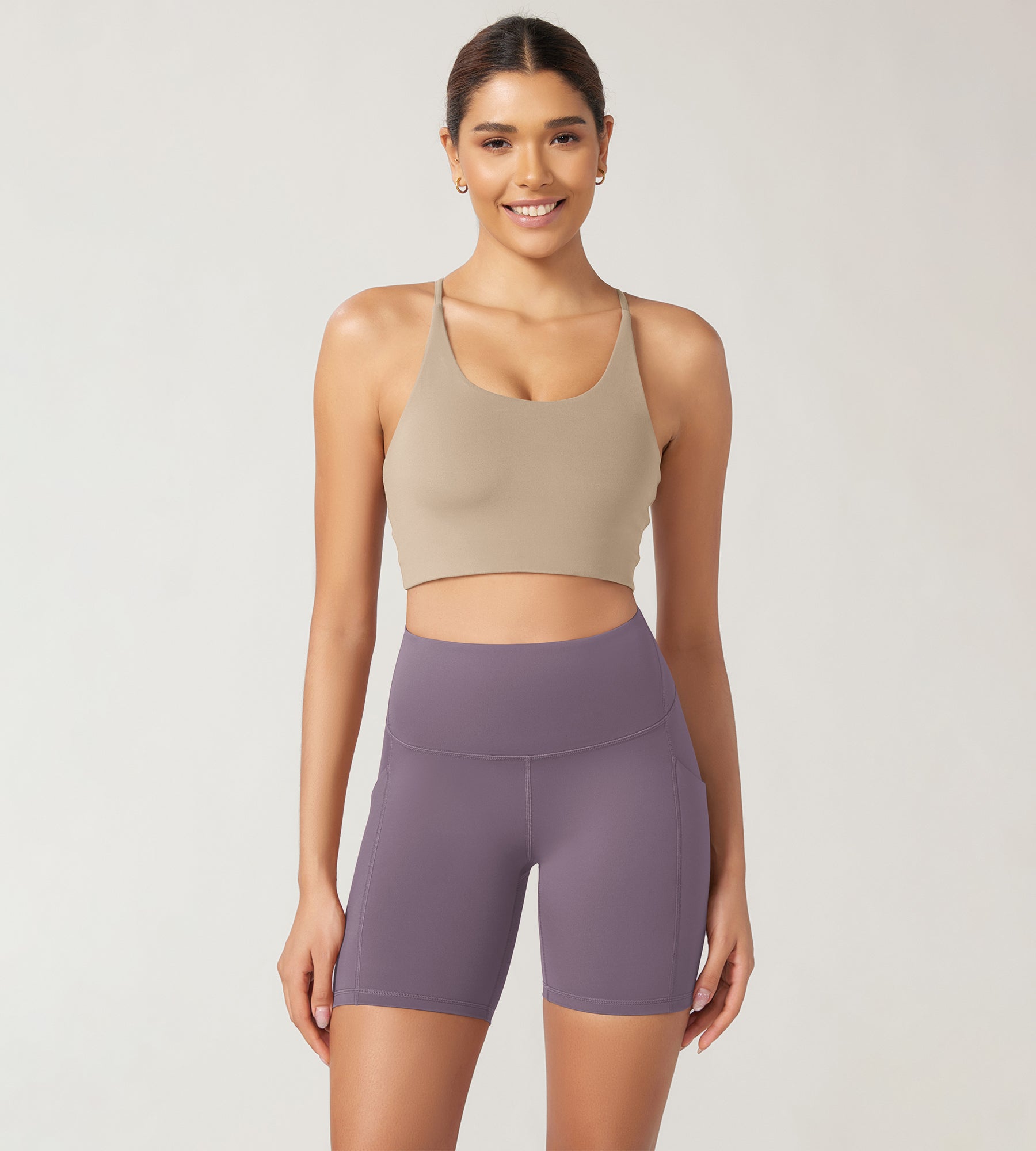 ODLEX 6 Inseam High Waist Workout Athletic Biker Shorts with Pockets - ododos