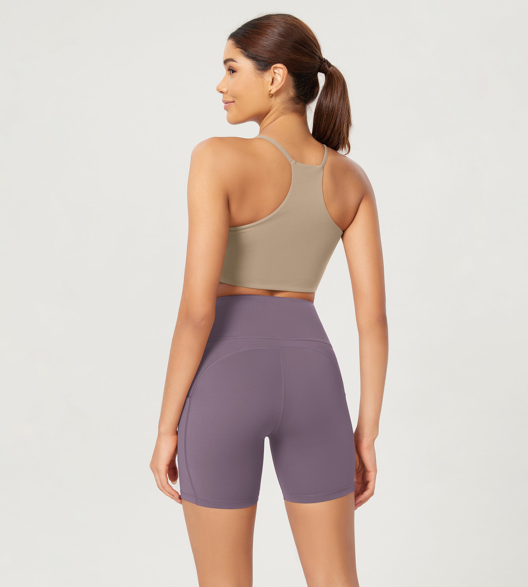 ODLEX 6 Inseam High Waist Workout Athletic Biker Shorts with Pockets - ododos