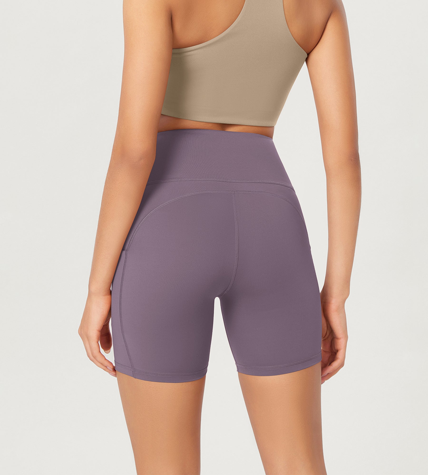 ODLEX 6 Inseam High Waist Workout Athletic Biker Shorts with Pockets - ododos