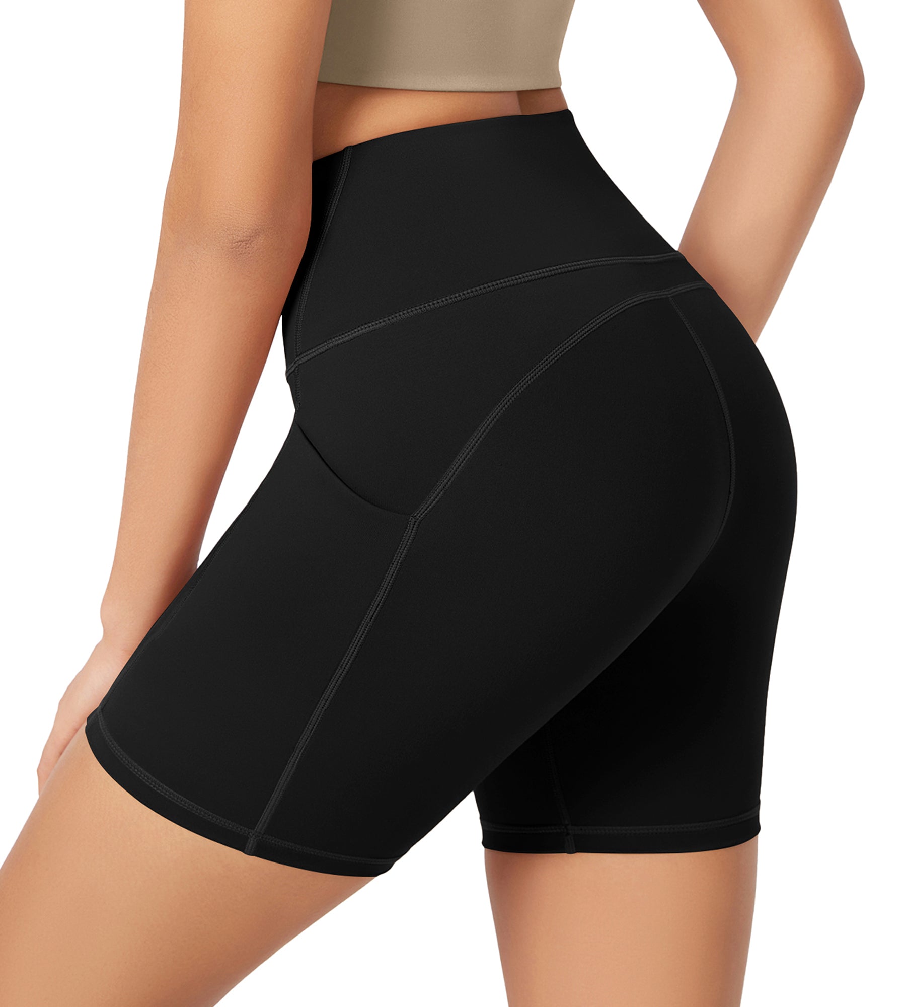 ODLEX 6 Inseam High Waist Workout Athletic Biker Shorts with Pockets - ododos