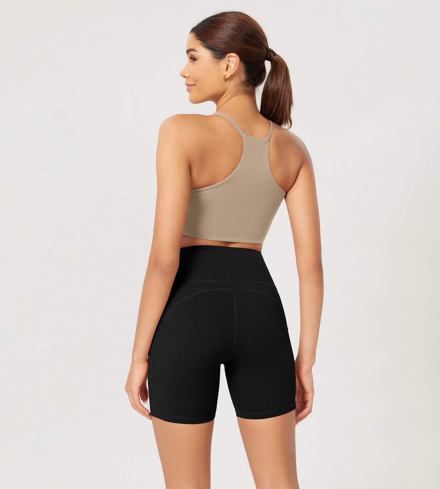 ODLEX 2-Pack 6 Inseam High Waist Workout Athletic Biker Shorts with Pockets - ododos