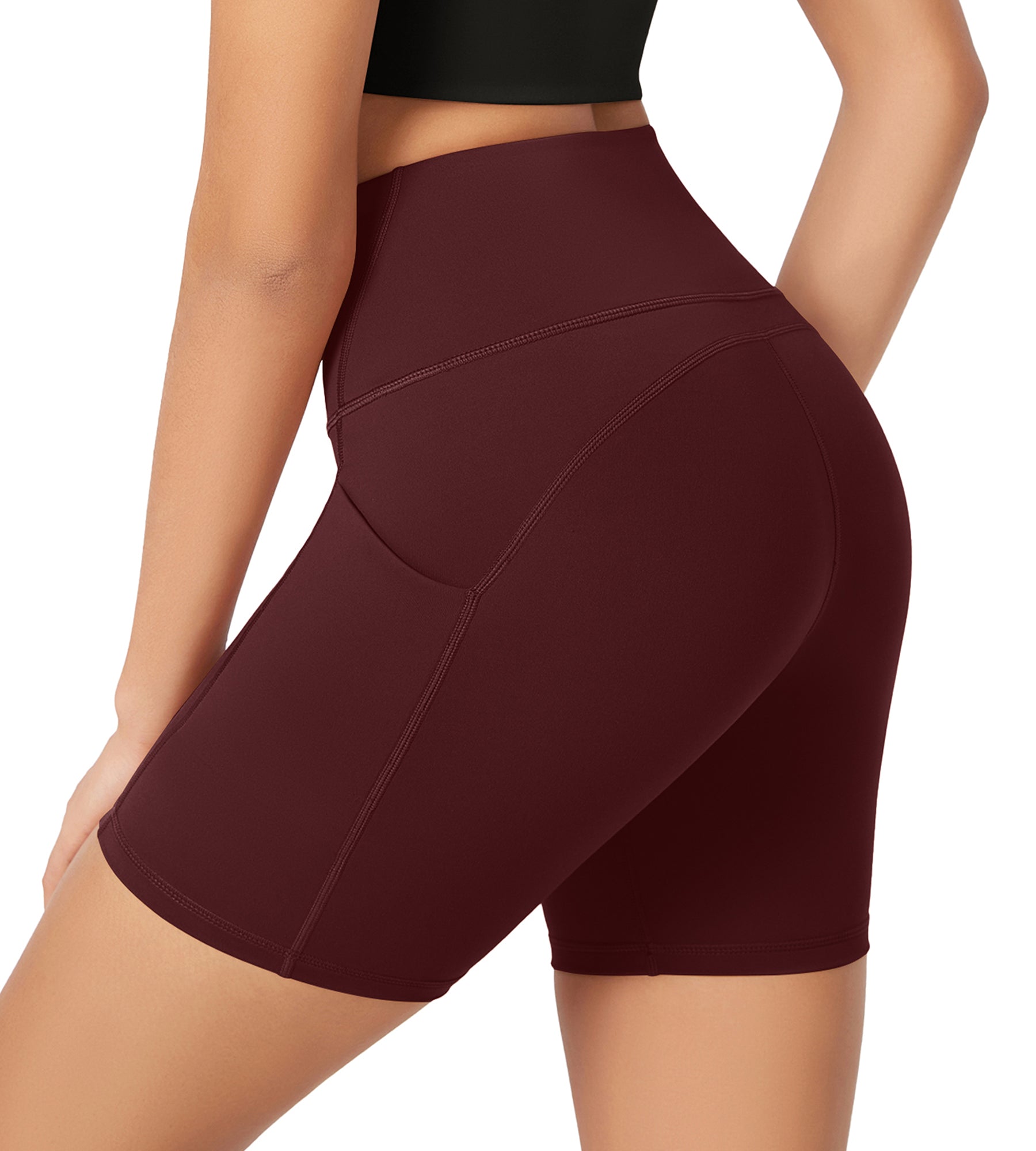 ODLEX 6 Inseam High Waist Workout Athletic Biker Shorts with Pockets - ododos