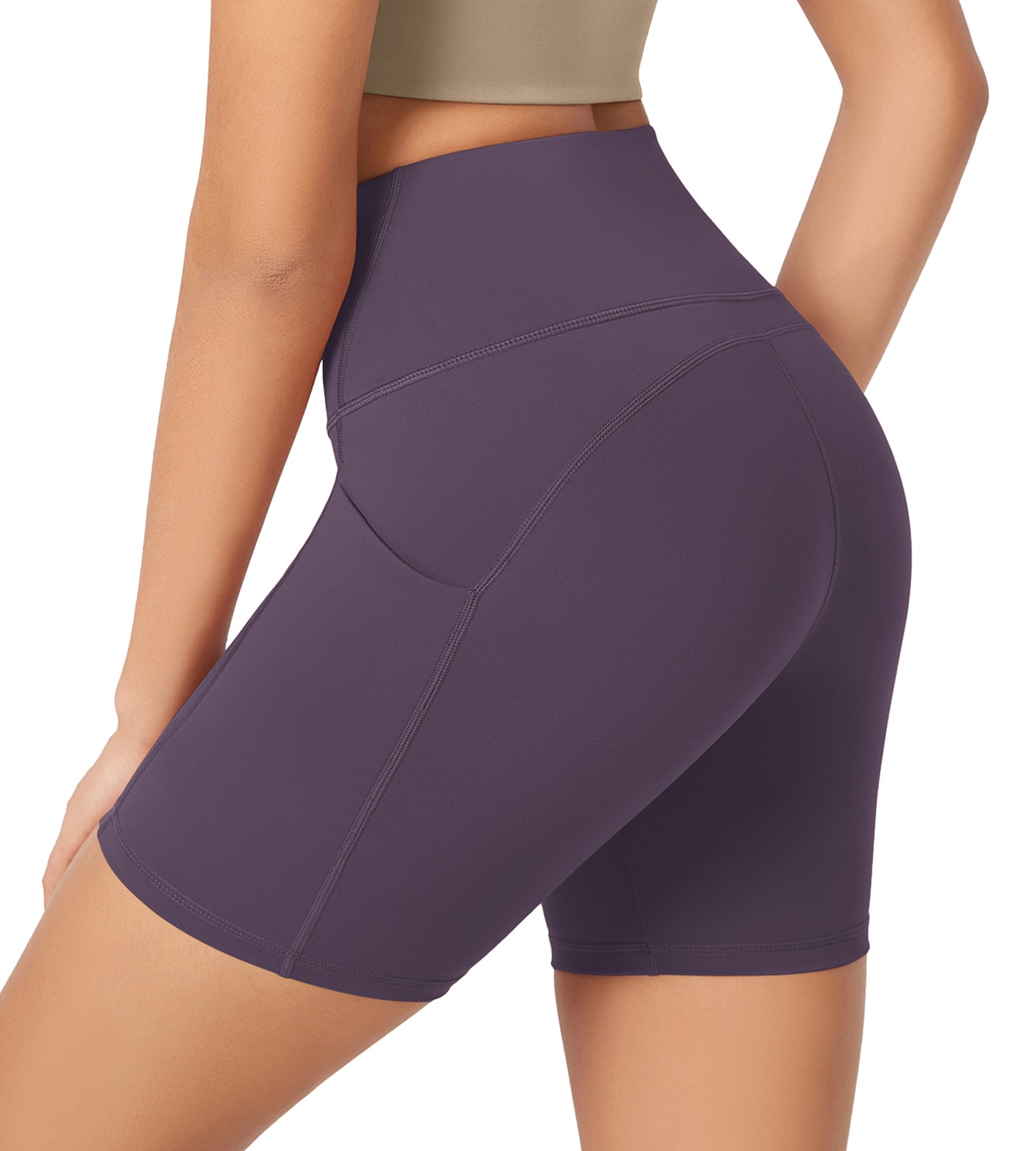 ODLEX 6 Inseam High Waist Workout Athletic Biker Shorts with Pockets - ododos