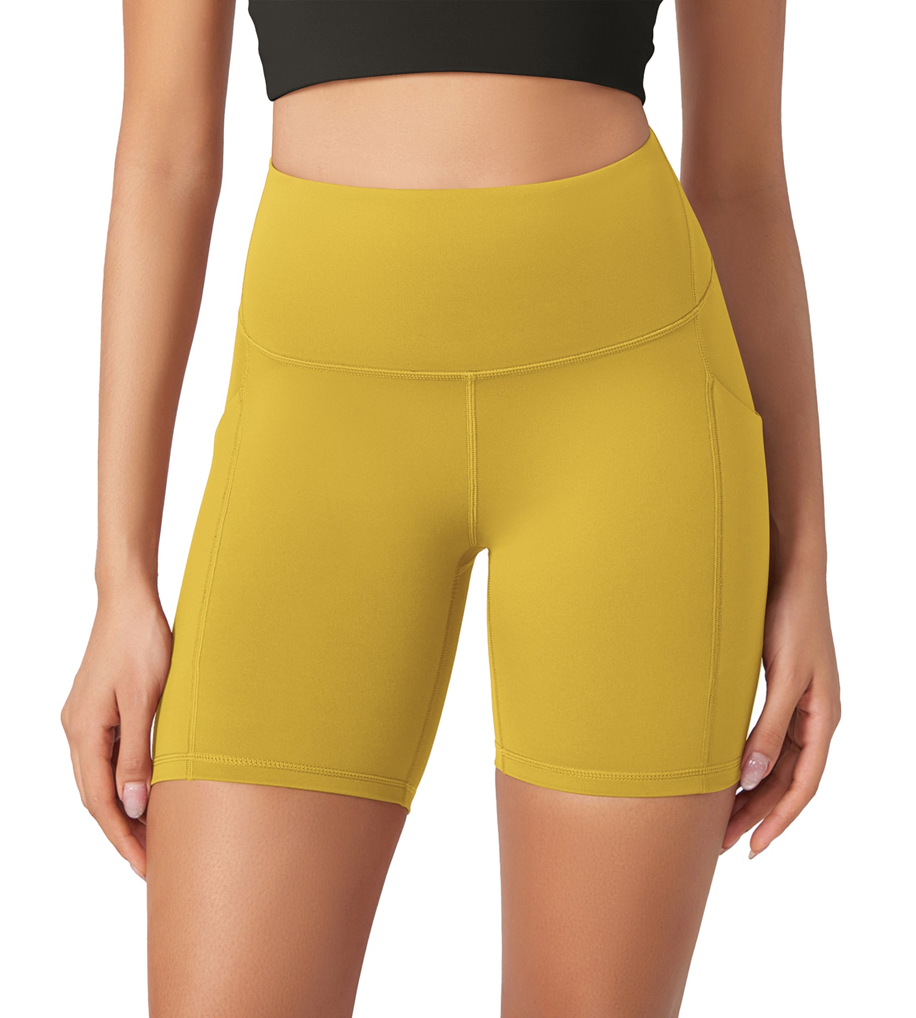 ODLEX 6 Inseam High Waist Workout Athletic Biker Shorts with Pockets - ododos