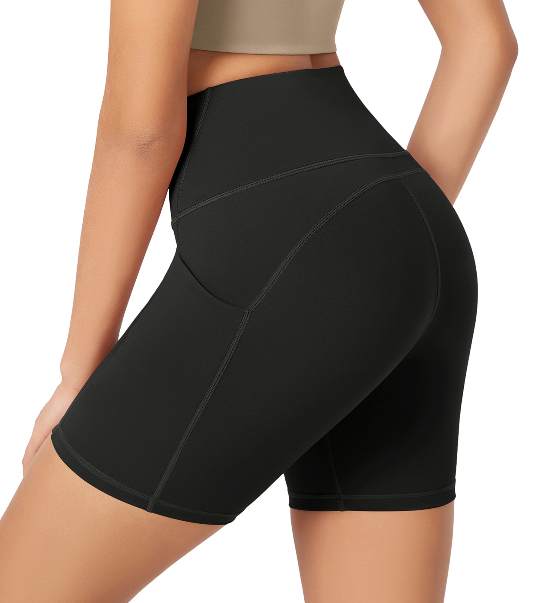 ODLEX 6 Inseam High Waist Workout Athletic Biker Shorts with Pockets - ododos