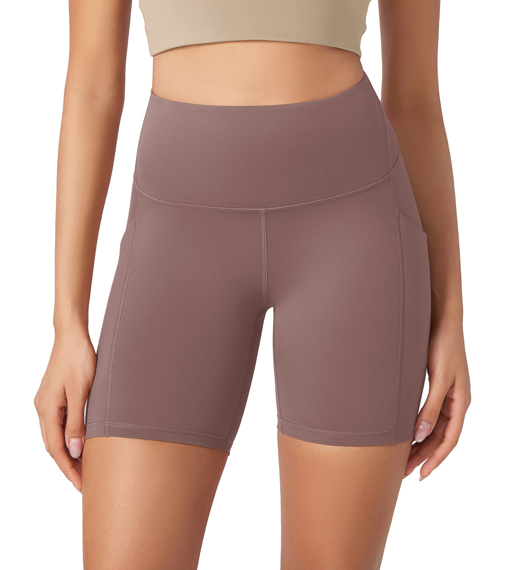 ODLEX 6 Inseam High Waist Workout Athletic Biker Shorts with Pockets - ododos