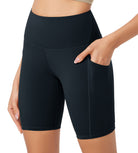 ODLEX 8" Inseam High Waist Workout Athletic Biker Shorts with Pockets - ododos