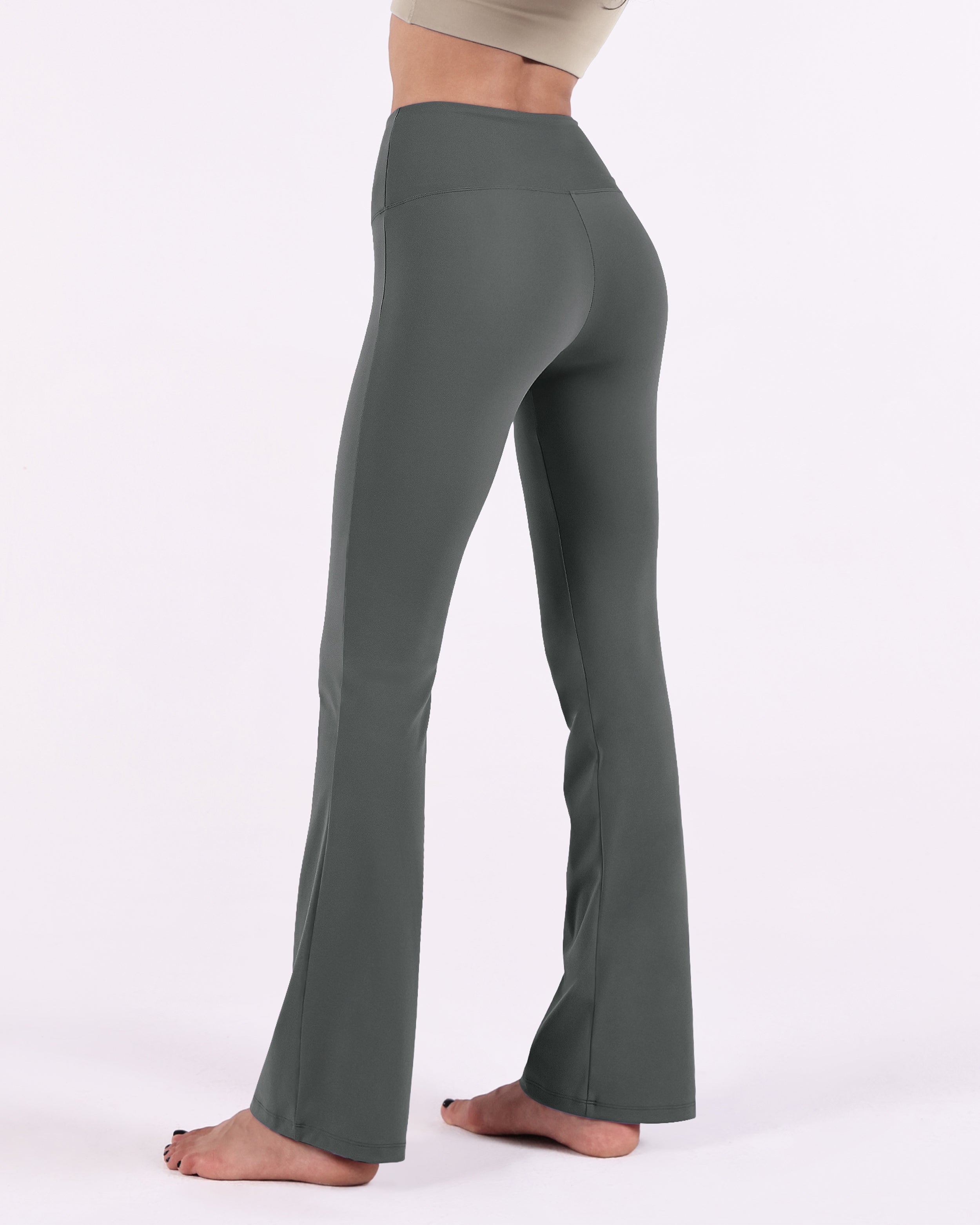 29 High Waisted Flared Work Pants - ododos
