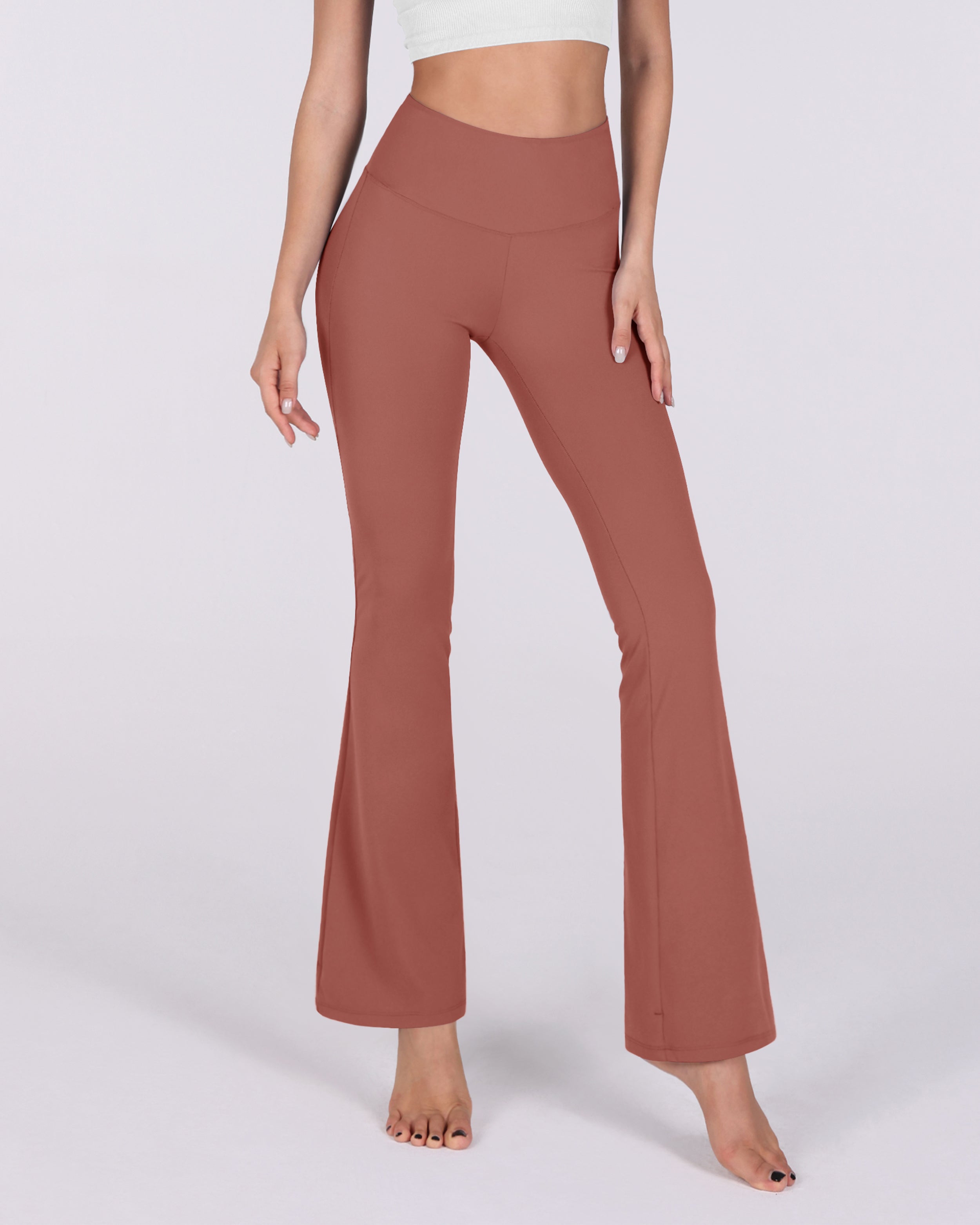 31 Tummy Control Workout Yoga Pants Mauve - ododos
