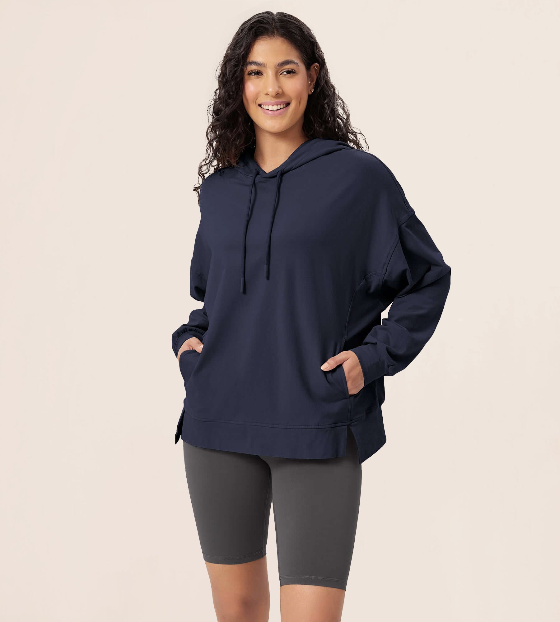 Cotton Soft Oversized Drawstring Hoodie - ododos