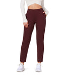 Cloud Feeling Lounge High Waist Jogger Pants with Pockets Burgundy - ododos