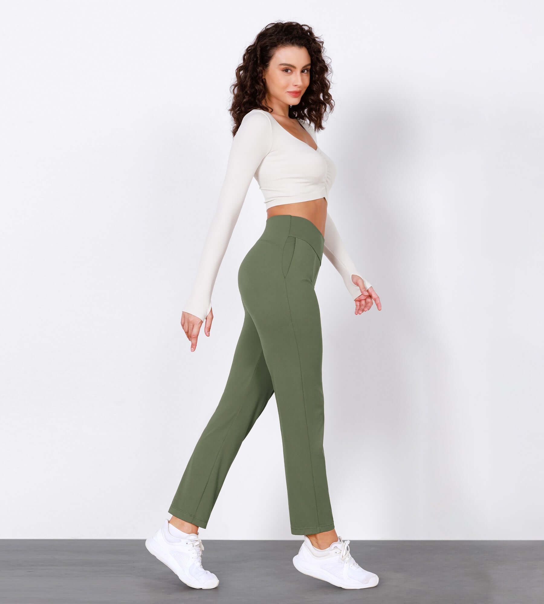 Cloud Feeling Lounge High Waist Jogger Pants with Pockets - ododos