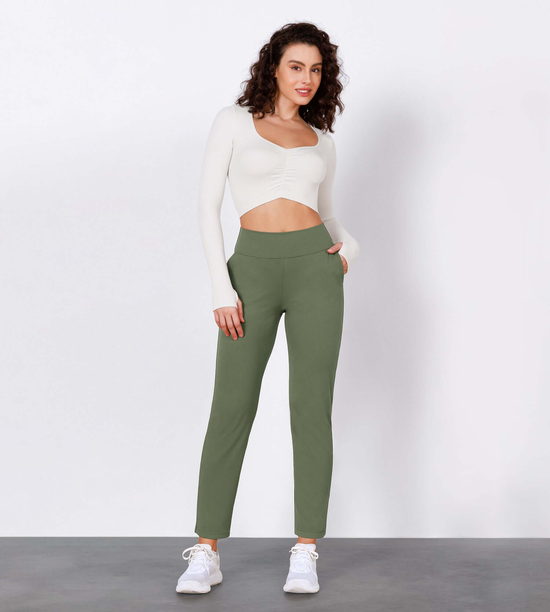 Cloud Feeling Lounge High Waist Jogger Pants with Pockets - ododos