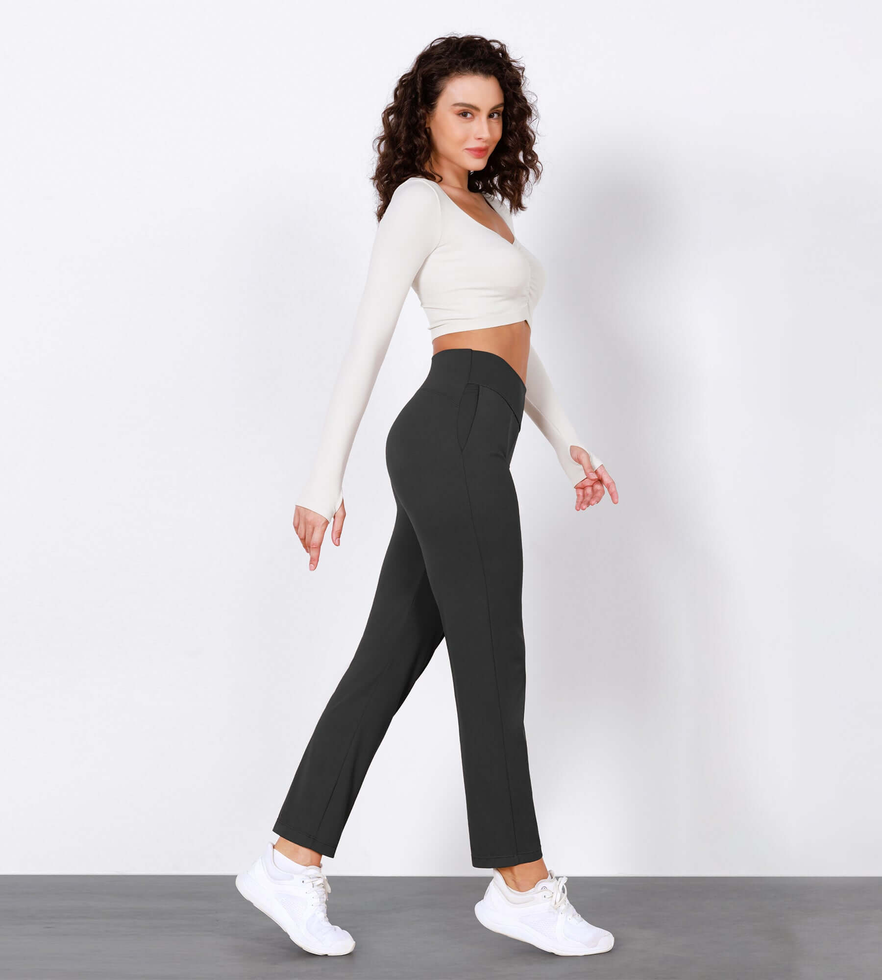 Cloud Feeling Lounge High Waist Jogger Pants with Pockets - ododos