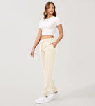 Cotton French Terry Drawstring Casual Sweatpants - ododos