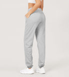 Cotton French Terry Drawstring Casual Sweatpants - ododos