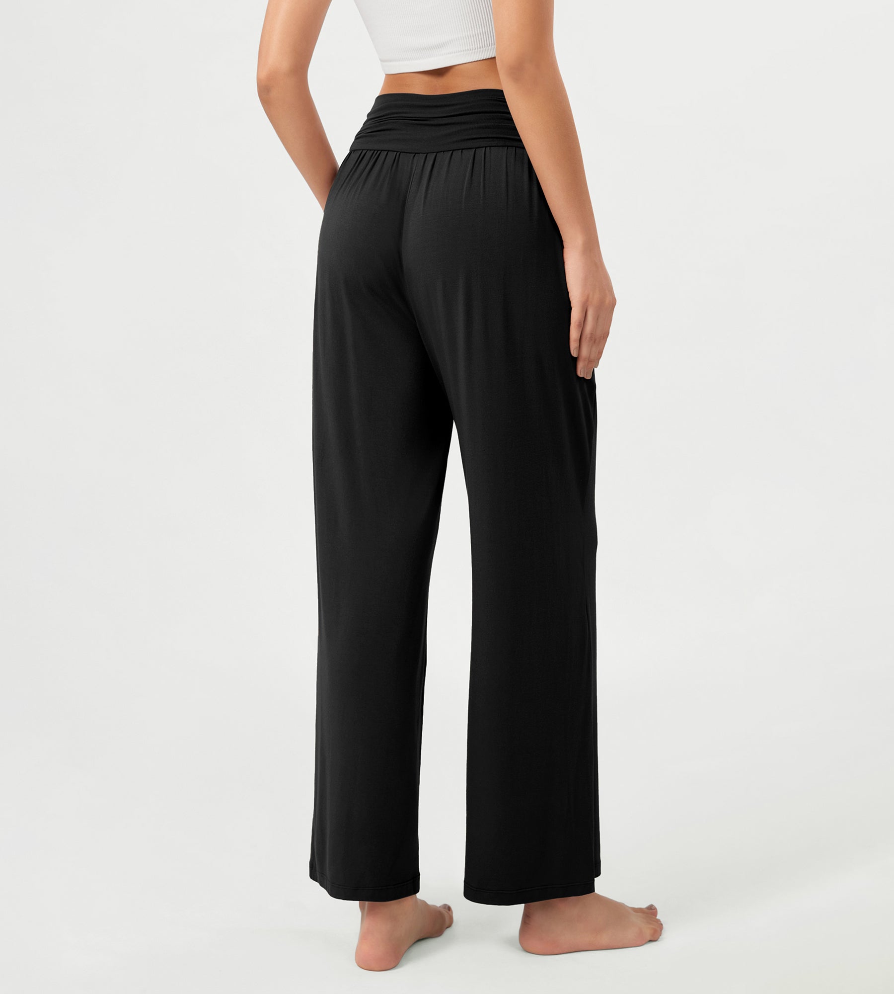 26 Wide Leg Palazzo Loose Comfy Lounge Pants with Pockets - ododos