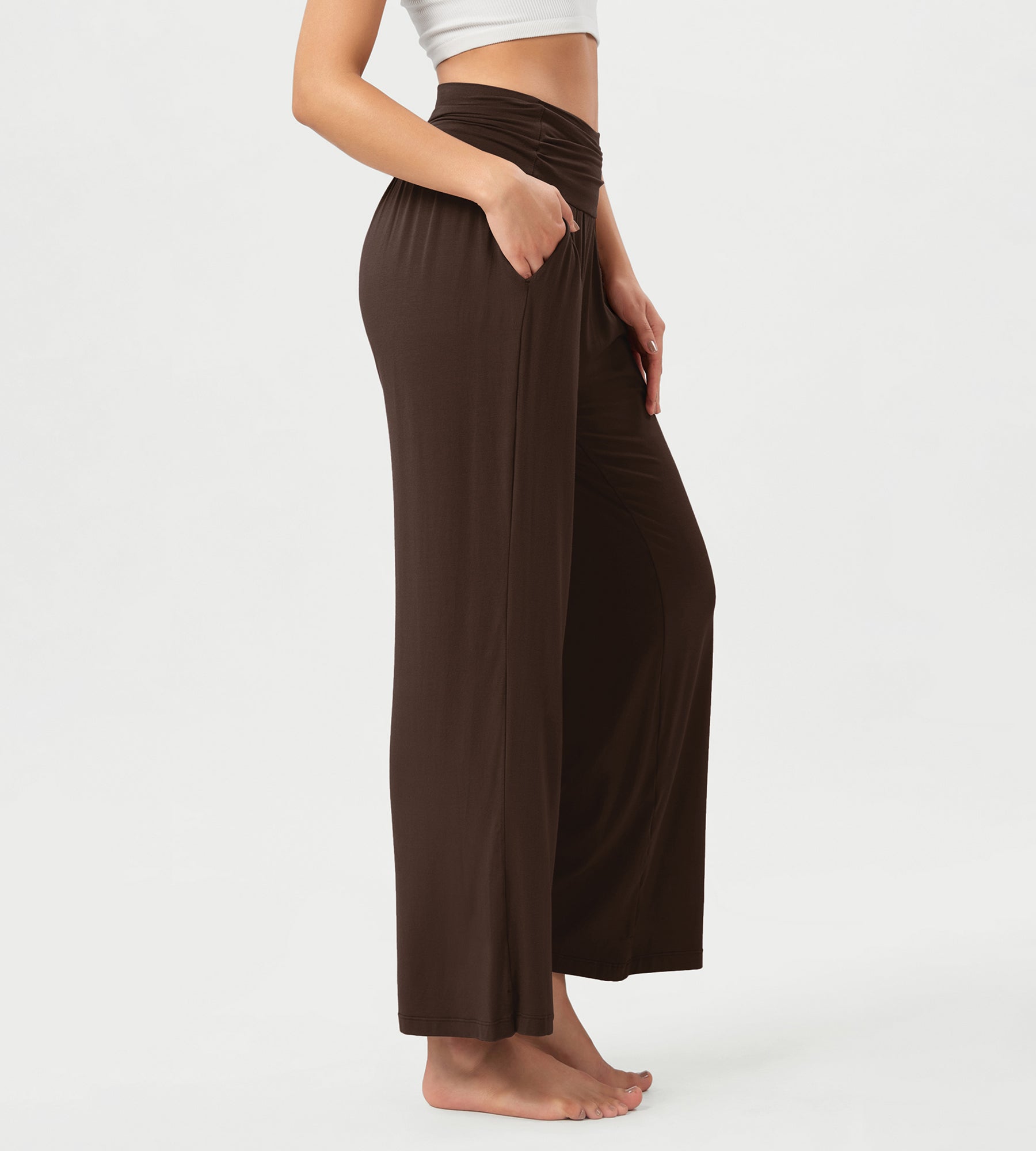 26 Wide Leg Palazzo Loose Comfy Lounge Pants with Pockets - ododos